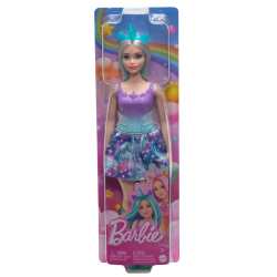 Barbie Fashionistas - Кукла Barbie Единорог в фиолетовом и бирюзовом наряде HRR15 / артикул   HRR12 HRR15  / GTIN 194735183722