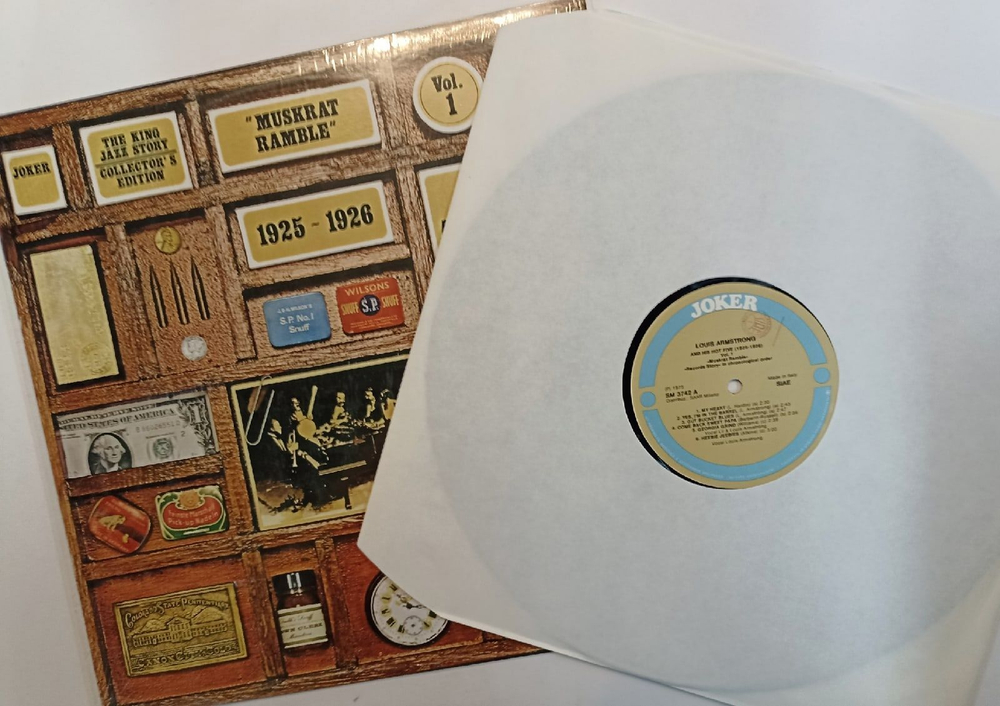 Винтажная виниловая пластинка Louis Armstrong And His Hot Five Muskrat Ramble 1925 1926  (Italy 1983)