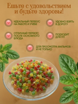 Цукаты кубики мелкие 120гр