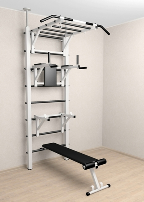 Шведская стенка Sv Sport враспор (Турник рукоход/Брусья/Стойка/Скамья)