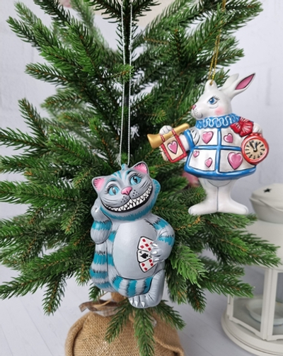 Набор игрушек чеширский кот и кролик из Алисы