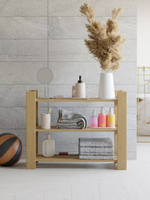 Обувница 50 см Альберт напольный, натуральный бейц / стеллаж на балкон, для рассады из массива сосны