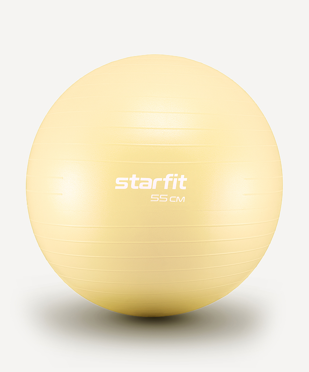 Фитбол GB-108 антивзрыв, 900 гр, желтый пастель, 55 см