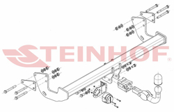 Фаркоп Steinhof M-239 для Mercedes V-Class w447 2014-, Vito w447 2014-(паспорт и сертификат в комплекте)(без электрики)