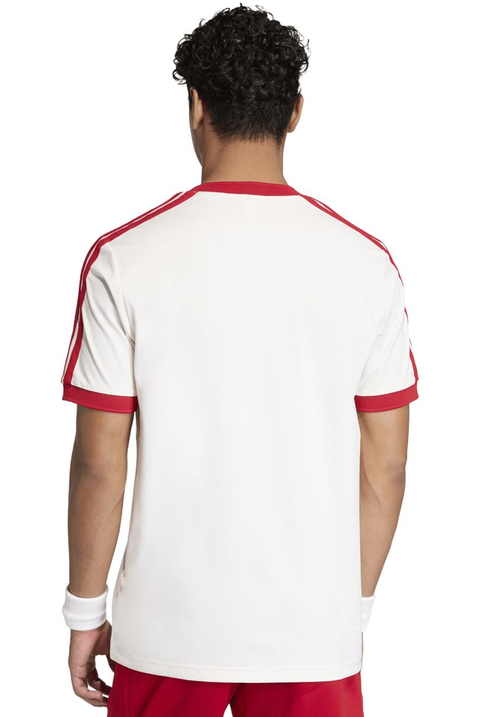 Мужская теннисная футболка Adidas Classics - chalk white/power red