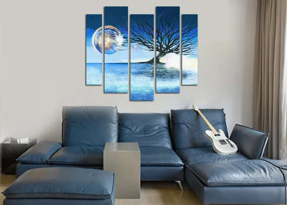 Модульная картина "Лунное дерево"