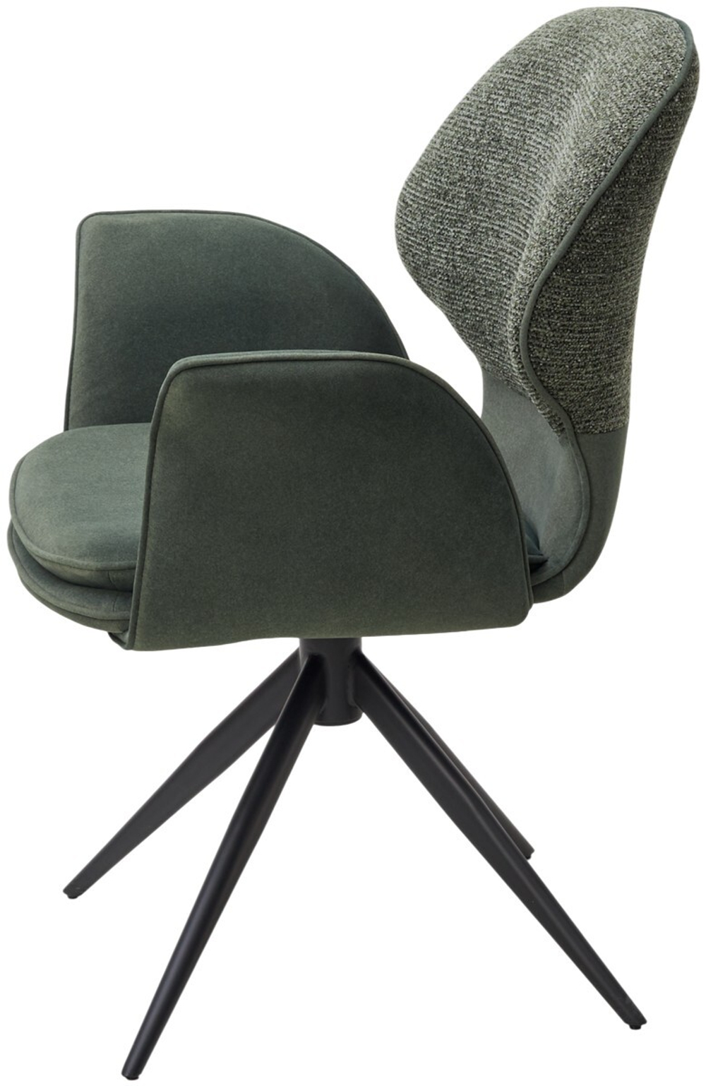 Стул LENNE 360 град. поворот., зеленый  MILAN-350, ткань/ MOHAIR-350, ткань/ Черный, ®DISAUR