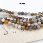 Агат Ботсвана граненый, размер около 4,5 мм, цена за 43-44 шт (1/2 нити)