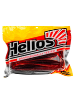 Виброхвост Helios Shaggy 5,12"/13 см Black & White 5шт. (HS-18-023)