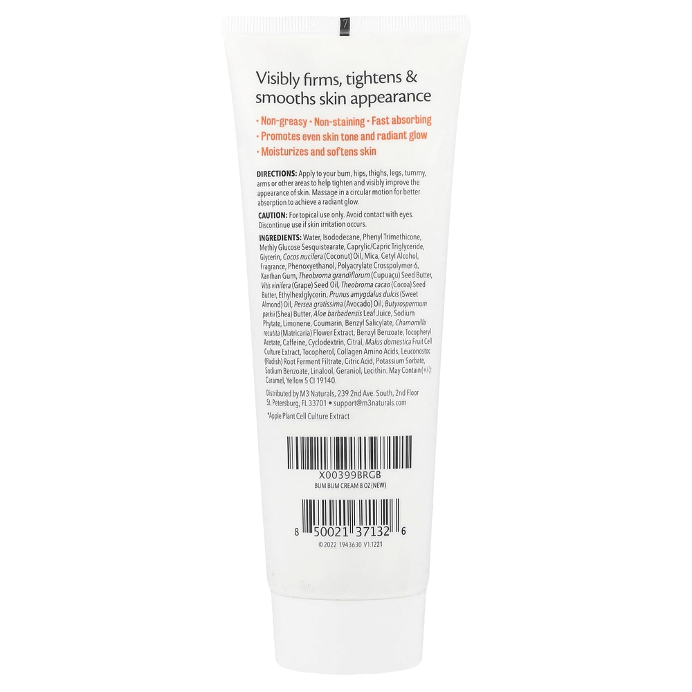 M3, Bum Bum Cream, тропическая ваниль, 237 мл (8 жидк. Унций)