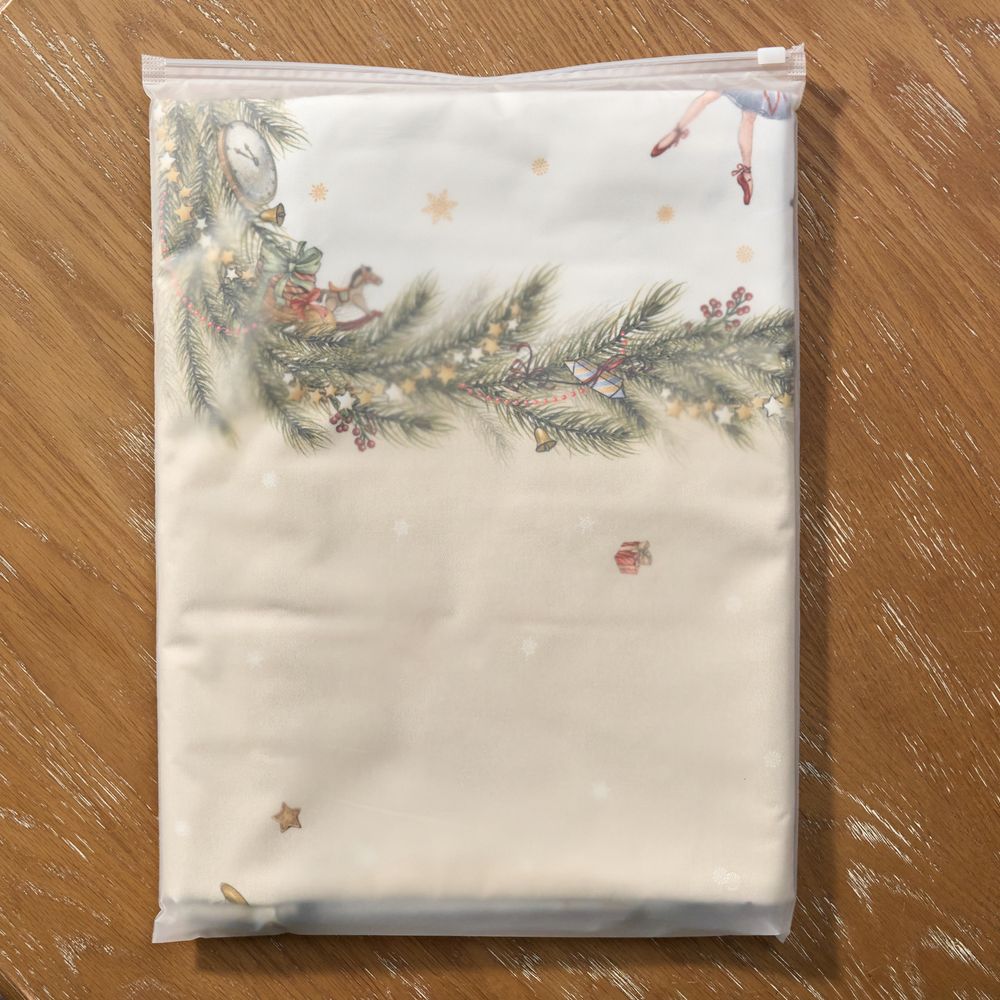 СКАТЕРТЬ "ЩЕЛКУНЧИК" 160Х220СМ БЕЖЕВЫЙ,100% ХЛОПОК,ТВИЛ