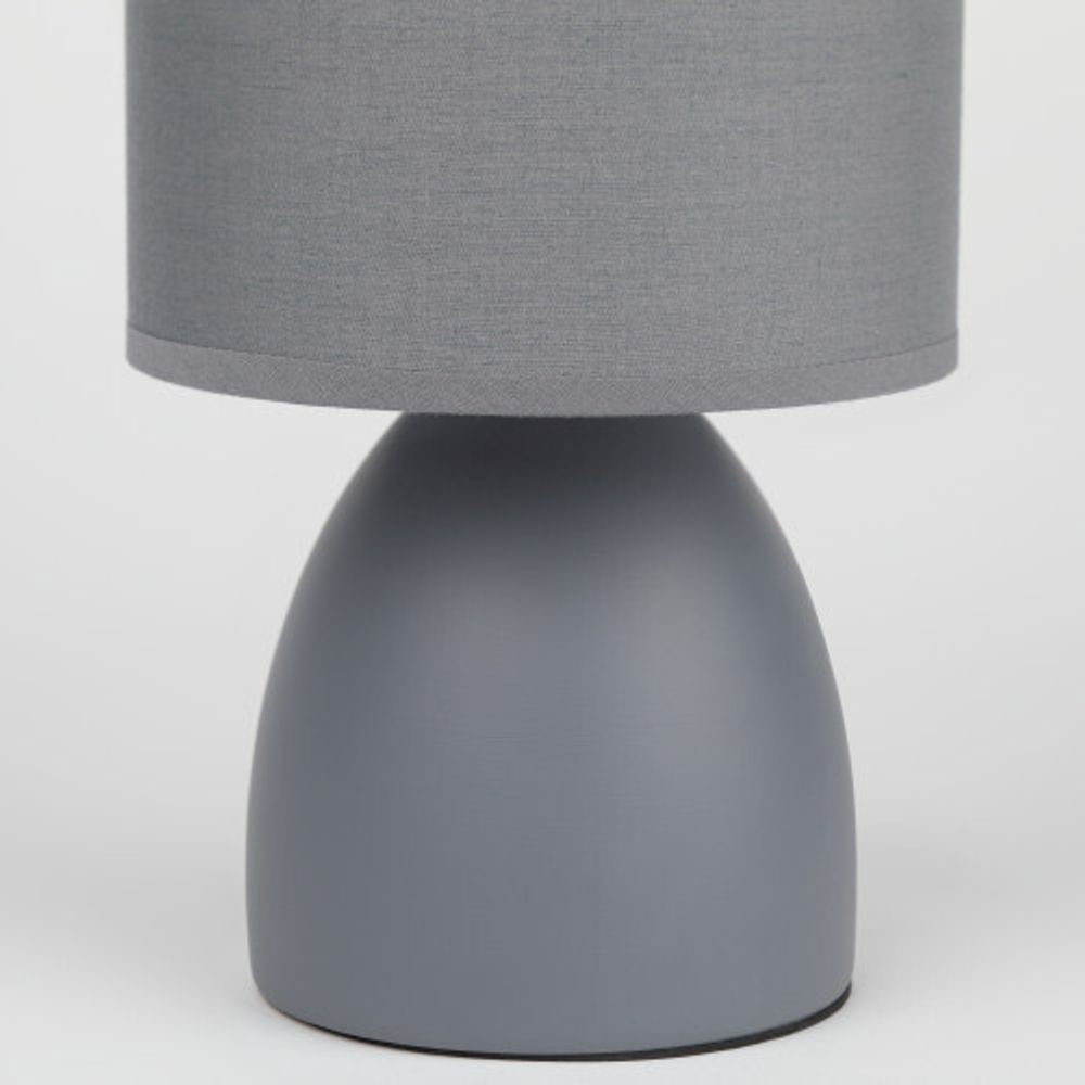 Настольная лампа Rivoli Nadine 7042-501 1 * Е14 40 Вт керамика серая с абажуром
