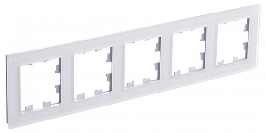 ATLASDESIGN NATURE 5-постовая РАМКА, МАТОВОЕ ОРГАНИЧЕСКОЕ СТЕКЛО БЕЛЫЙ