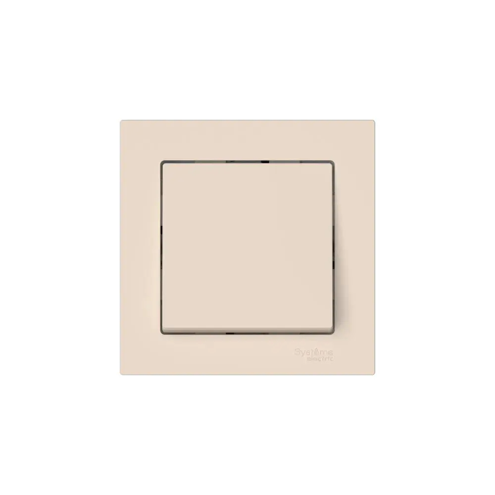 ATLASDESIGN 1-клавишный ВЫКЛЮЧАТЕЛЬ, сх.1, 10АХ, в сборе, быстрозажим. клем., БЕЖЕВЫЙ