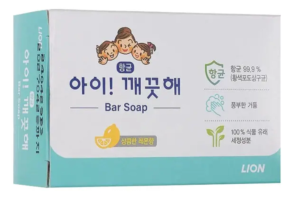 Мыло туалетное детское антибактериальное LION Ai! Kekute Soap 90g