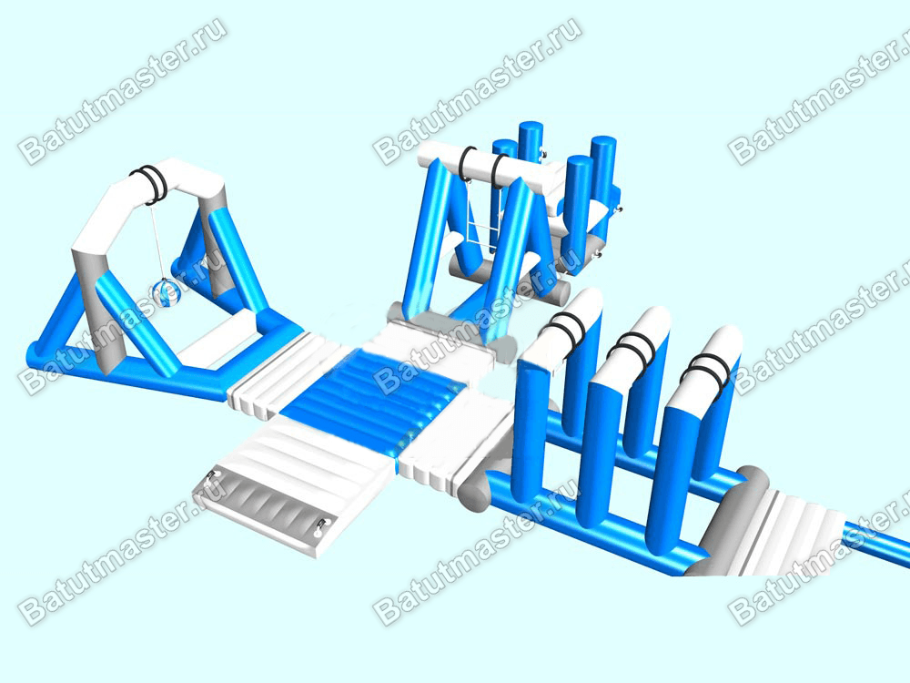 Коммерческий аквапарк на воде «Сокровище Океана» 24×11×3 м