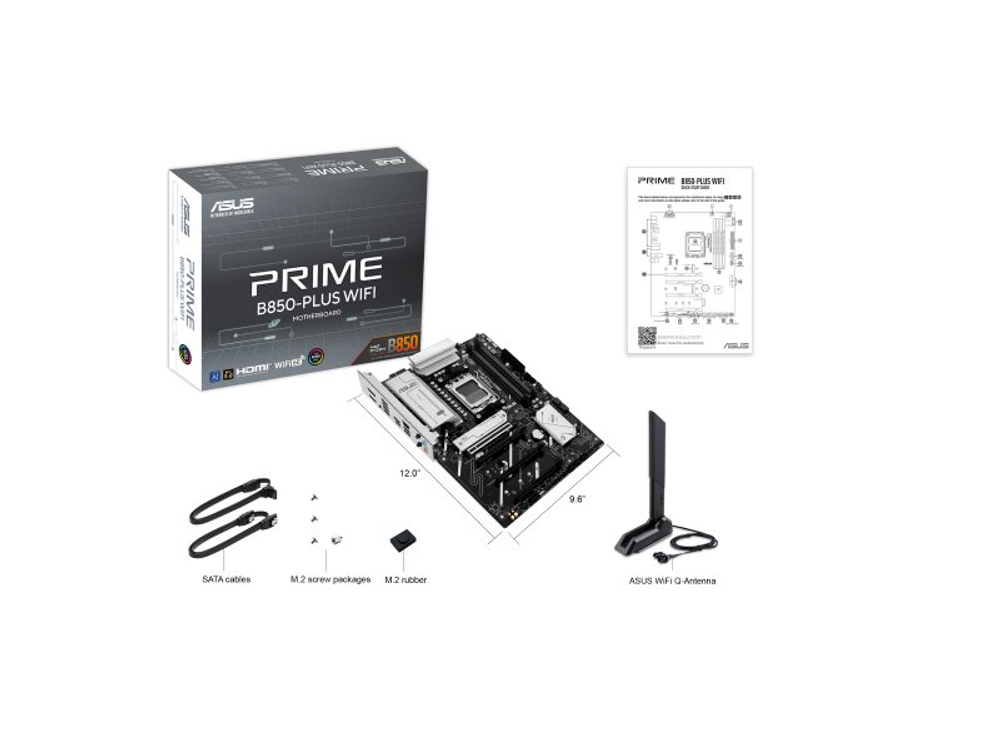 Материнская плата Asus Prime B850-plus Wifi, Socket AM5, AMD B850, ATX, RTL [90MB1L80-M0EAY0]