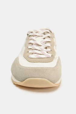 ZARA КРОССОВКИ BAREFOOT ИЗ РАЗНЫХ МАТЕРИАЛОВ, ПЕСОЧНО-КОРИЧНЕВЫЙ