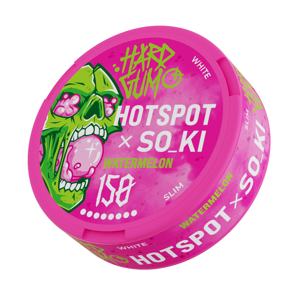 СНЮС HOTSPOT x SO_KI HARD GUM WATERMELON (150МГ) - АРБУЗНАЯ ЖВАЧКА