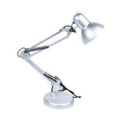 TLI-221 SILVER E27 Светильник настольный. Цоколь Е27. 60W. Механический выключатель. Серебристый. ТМ Uniel