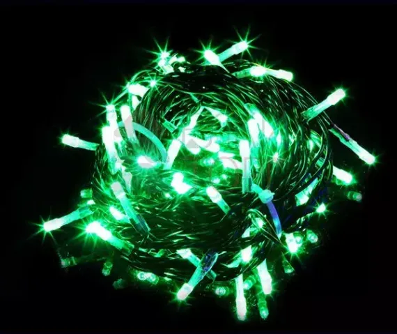 Комплект гирлянды на деревья 100 м., 5 лучей по 20 м, 24V, 1000 зеленых LED ламп, черный ПВХ, LTC (KDD1000-11-1G)