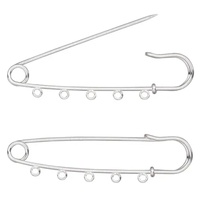 Основа для булавки декоративные, L=5,5 см, серебро