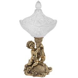 Сахарница стеклянная с крышкой Эдем Бронза