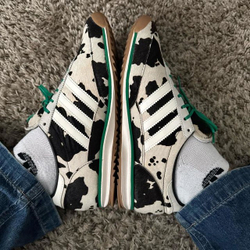 ADIDAS Кроссовки SL72 OG с анималистическим принтом, черный/белый