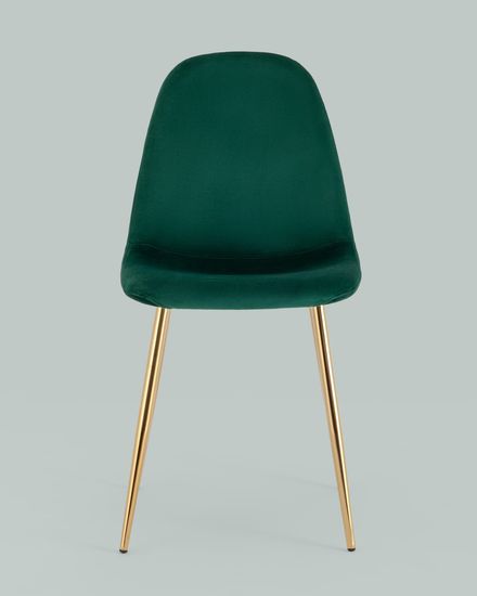 Стул Валенсия SN, велюр зеленый золотые ножки