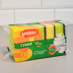 Губка для посуды 5шт MAXI "Умничка"