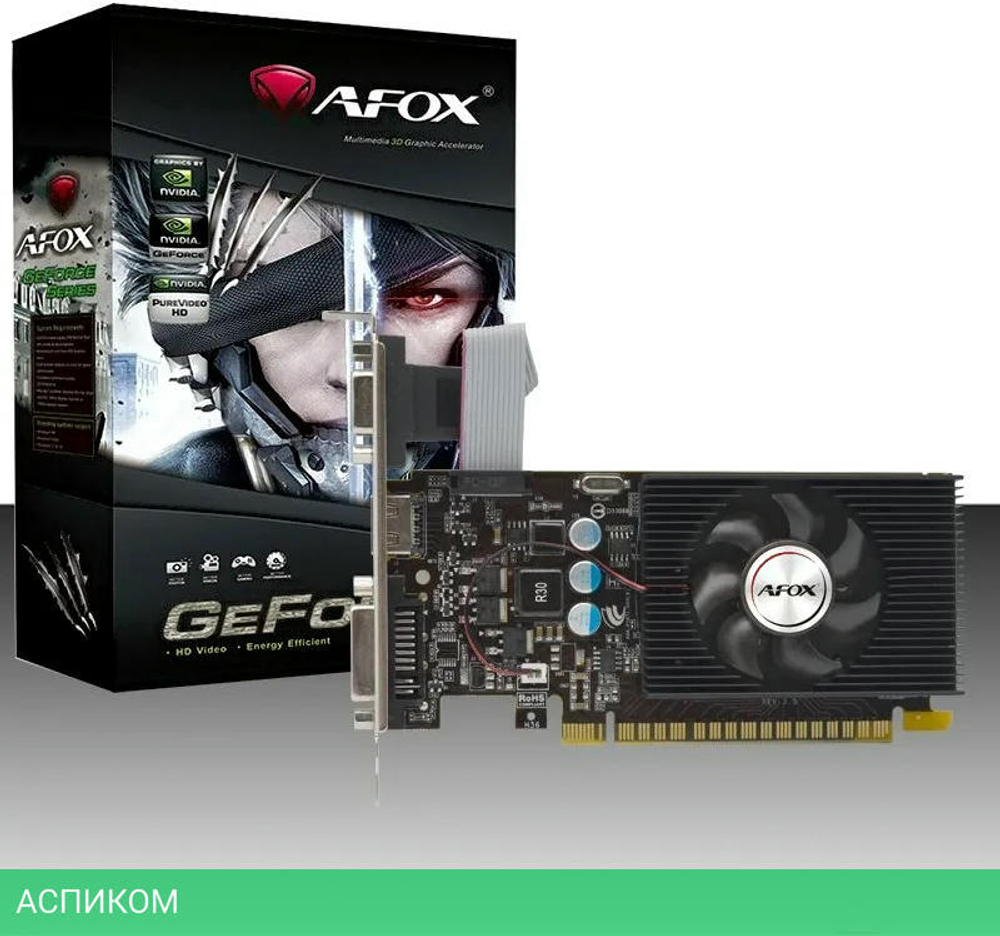 Видеокарта AFOX GeForce GT730 1GB (AF730-1024D3L7-V1)
