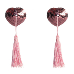 Розовые пэстисы-сердечки с кисточками Lola Pasties Burlesque Gipsy Pink 3634-03lola
