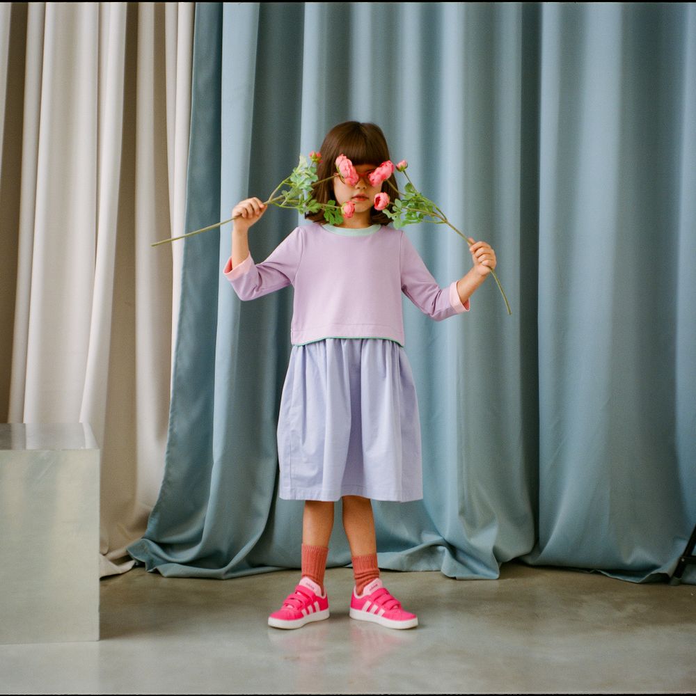 Платье с кантом ЛАВАНДА