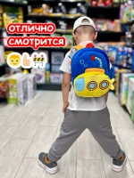Рюкзак детский в садик плюшевый дошкольный лодка