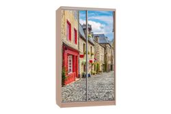 Шкаф-купе "Рио-7 600 Европа" (дуб млечный), ЛДСП 16 мм, Мебельсон