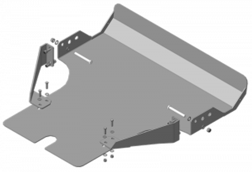 Усиленная защита Motodor картера двигателя, радиатора. 6 мм, сталь. для Mercedes Actros 2008-2016,Mercedes Actros 2016-2020 арт.21203