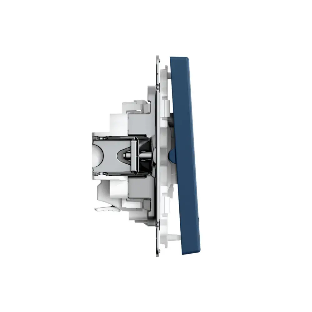 ARTGALLERY 2-клавишный ВЫКЛЮЧАТЕЛЬ с подсветкой, сх.5а, 10АХ, механизм, быстрозажим. клем., АКВАМАРИ