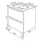 Тумба напольная IDDIS Edifice, белая, 60 см, EDI60WFi95
