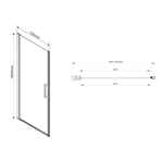 Душевая дверь Orta VPP-1O700CH-R, 700, хром, стекло шиншилла, правая, , шт