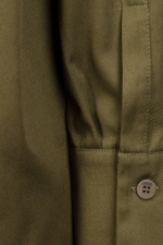 Рубашка прямого кроя с удлиненными манжетами "CUSTOM / khaki"