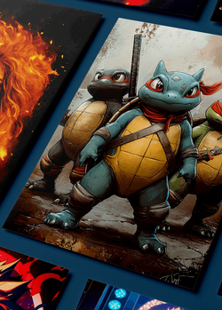 Картина на стену на металле от MetallSubArt "Черепашки ниндзя"