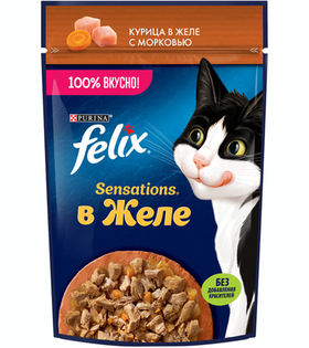 Феликс Сенсейшн Курица с Морковью в желе 75гр.