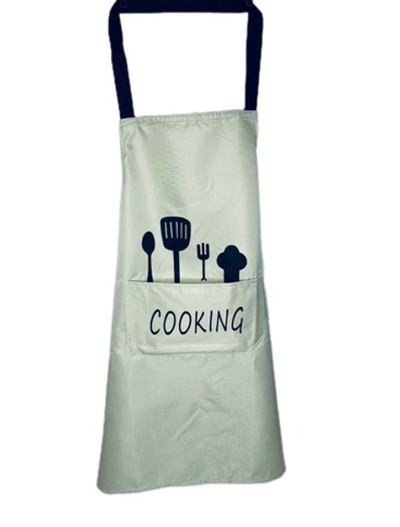 Светло-бежевый фартук с надписью Cooking