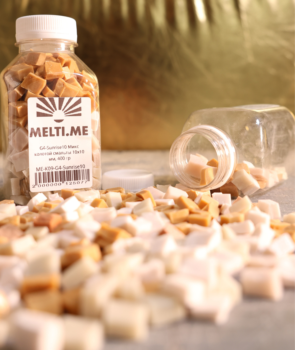 G4-Sunrise10 Микс колотой смальты 10х10 мм, 400 гр