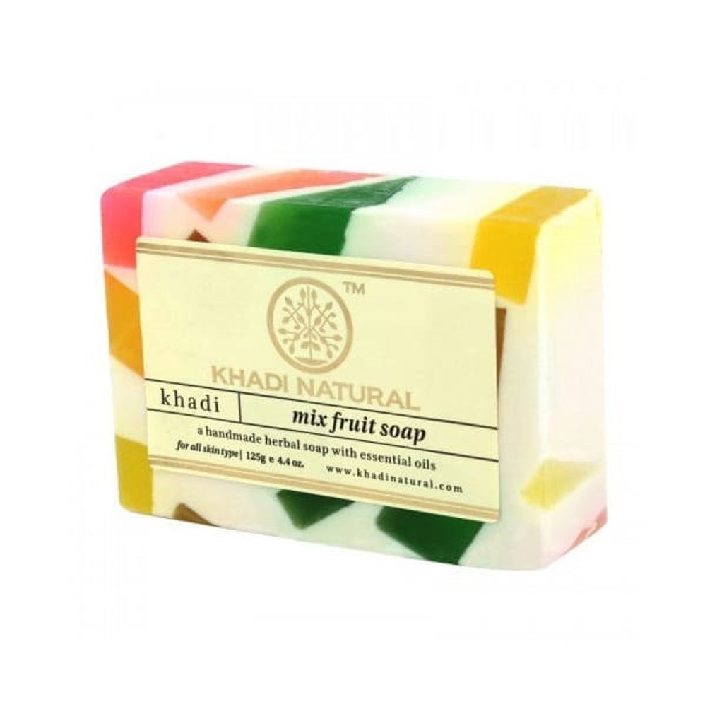 Мыло Khadi Natural Фруктовый микс (Розовая вода, клубника, алоэ вера) Mix Fruit Soap 125 г