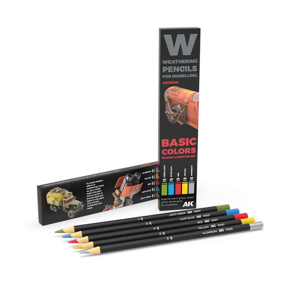 Weathering Pencils Basic colors “Shading &amp; demotion set”