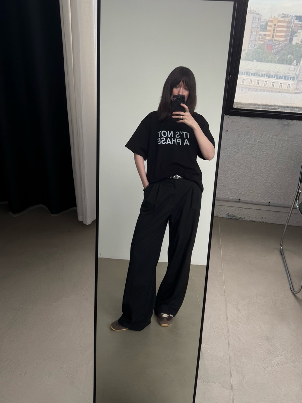 Футболка  It's not a phase, черная