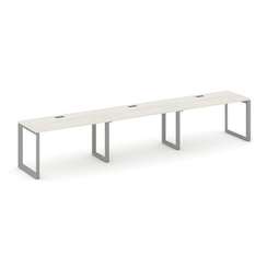 Style Project Рабочая станция односторонняя SN-59O.ORS-053 Дуб Наварра/Металл Серый/Серебро Заглушка