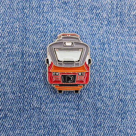 Значок электропоезд ЭП2Д / ЭП3Д красно-серый