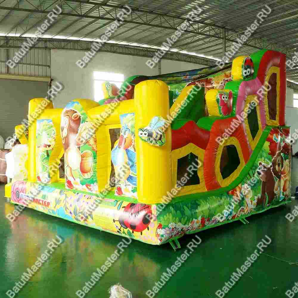 Коммерческий надувной батут «Друзья-зверята», 4*4*3 м